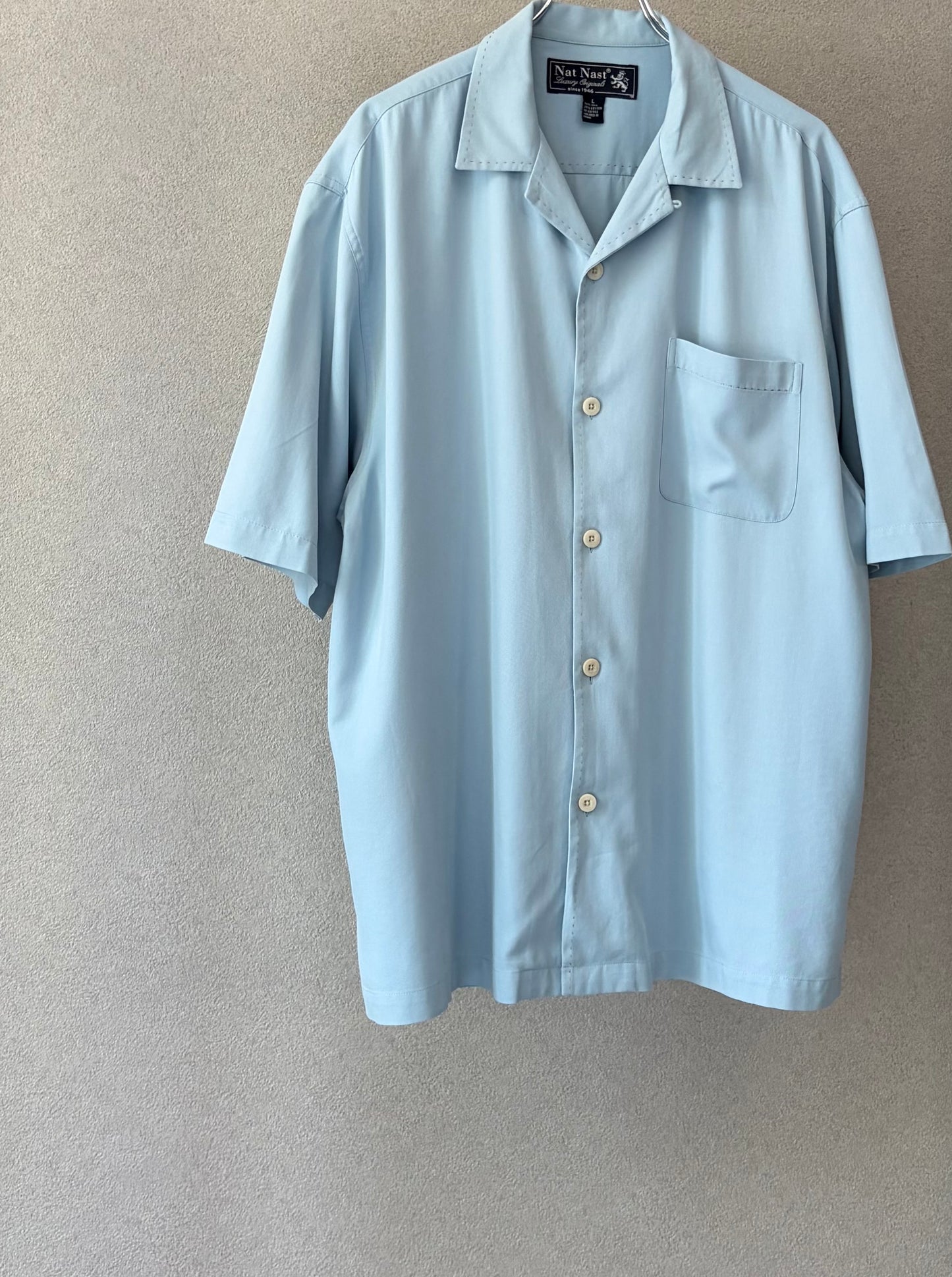 00's Nat Nast open collar silk shirt