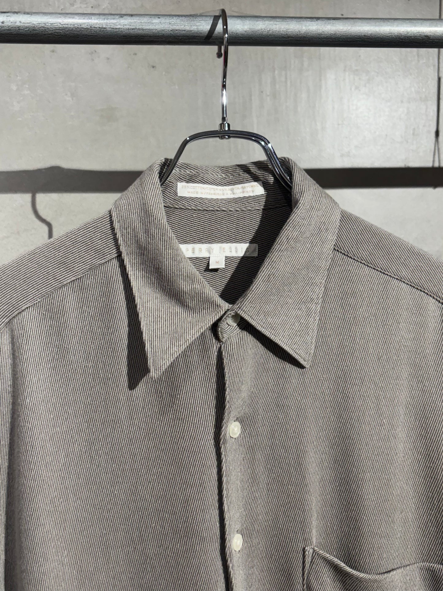 90's PERRY ELLIS cotton × rayon shirt