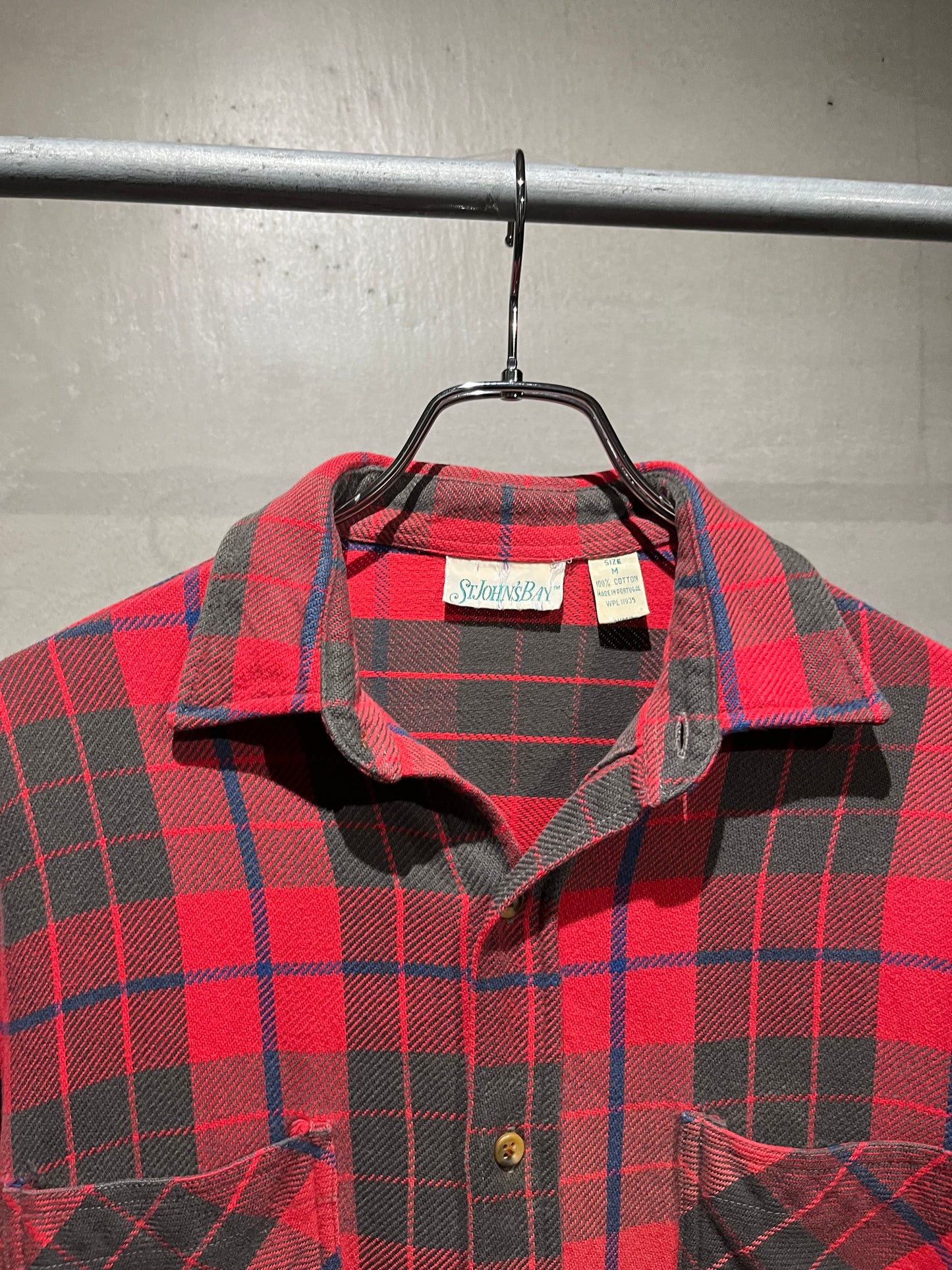 80's ST. JOHN'S BAY flannel shirt “Made in PORTUGAL”