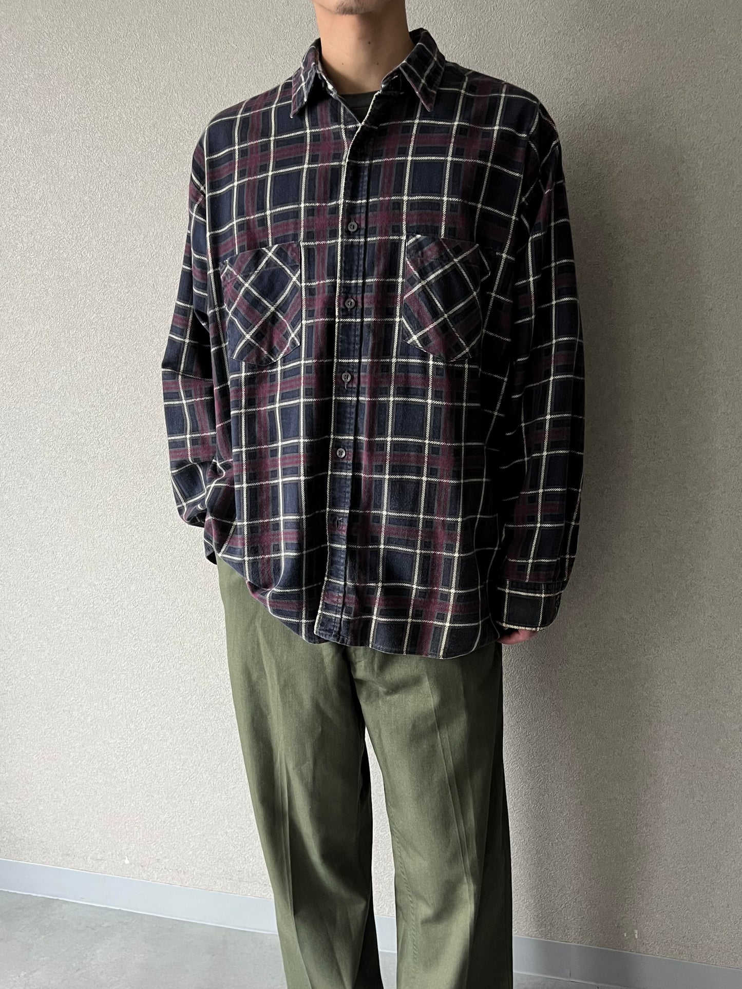 90's SAUGATUCK printed flannel shirt