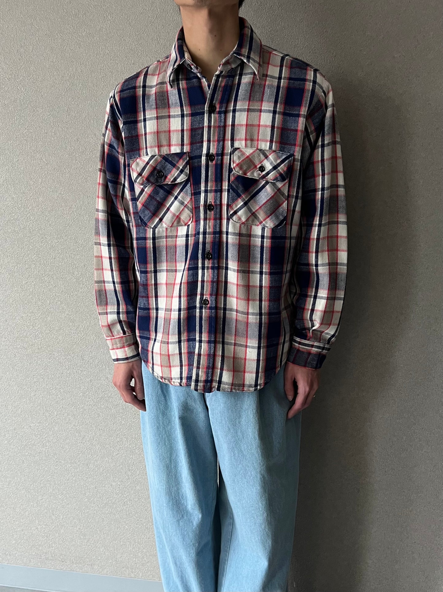 80's FIVE BROTHER flannel shirt "Made in USA"
