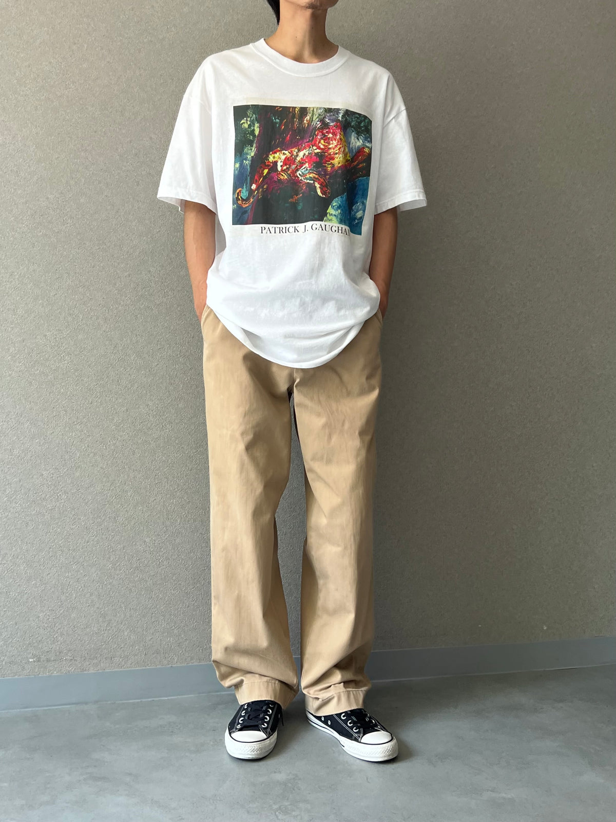 00's PATRICK J. GAUGHAN printed t-shirt "Dead Stock"