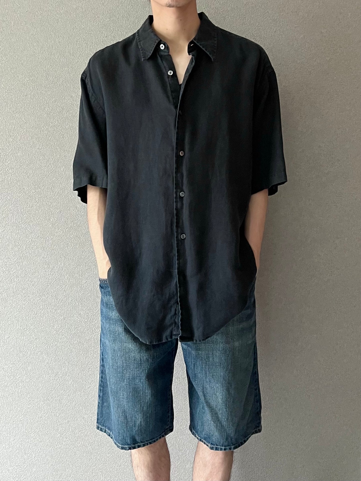 00's Eddie Bauer S/S linen shirt