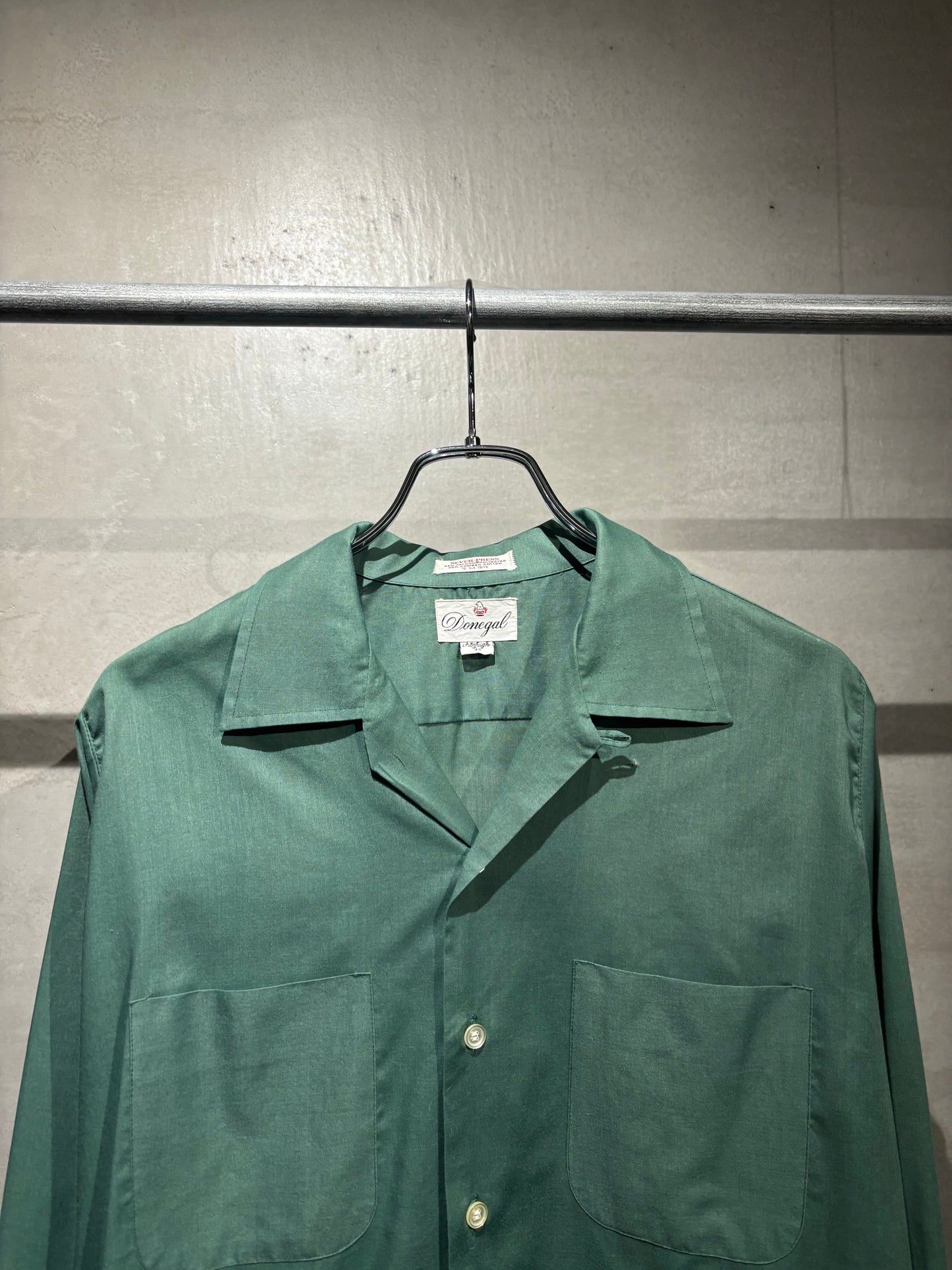 60's Donegal vintage open collar shirt