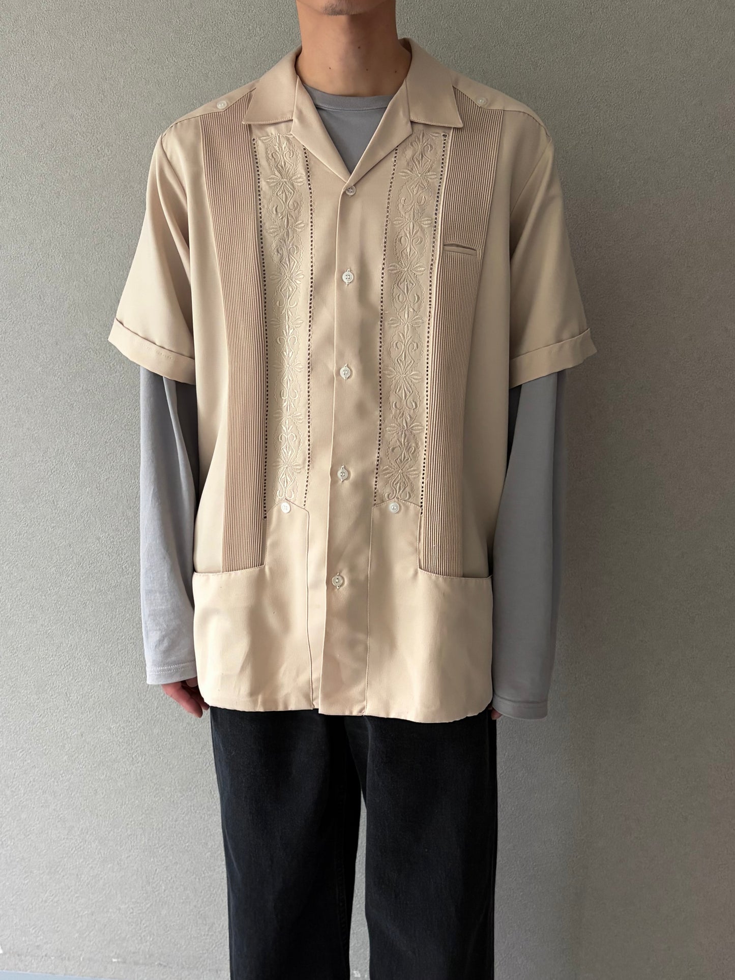 80's IZAMAL S/S guayabera shirt