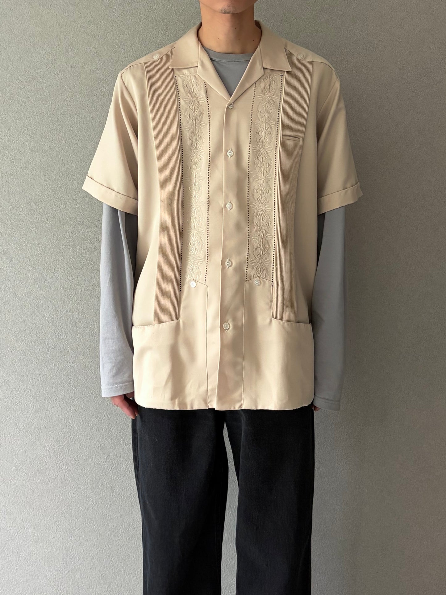 80's IZAMAL S/S guayabera shirt