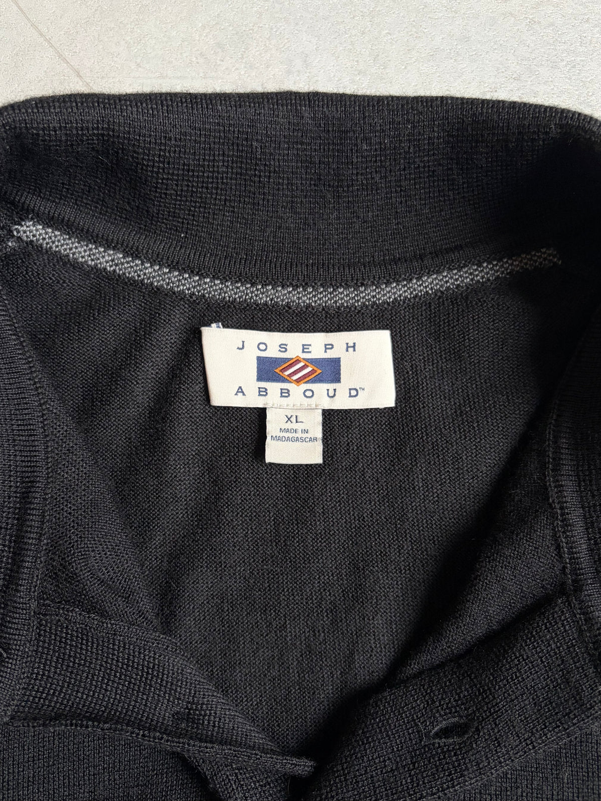 00's JOSEPH ABBOUND wool knit polo shirt