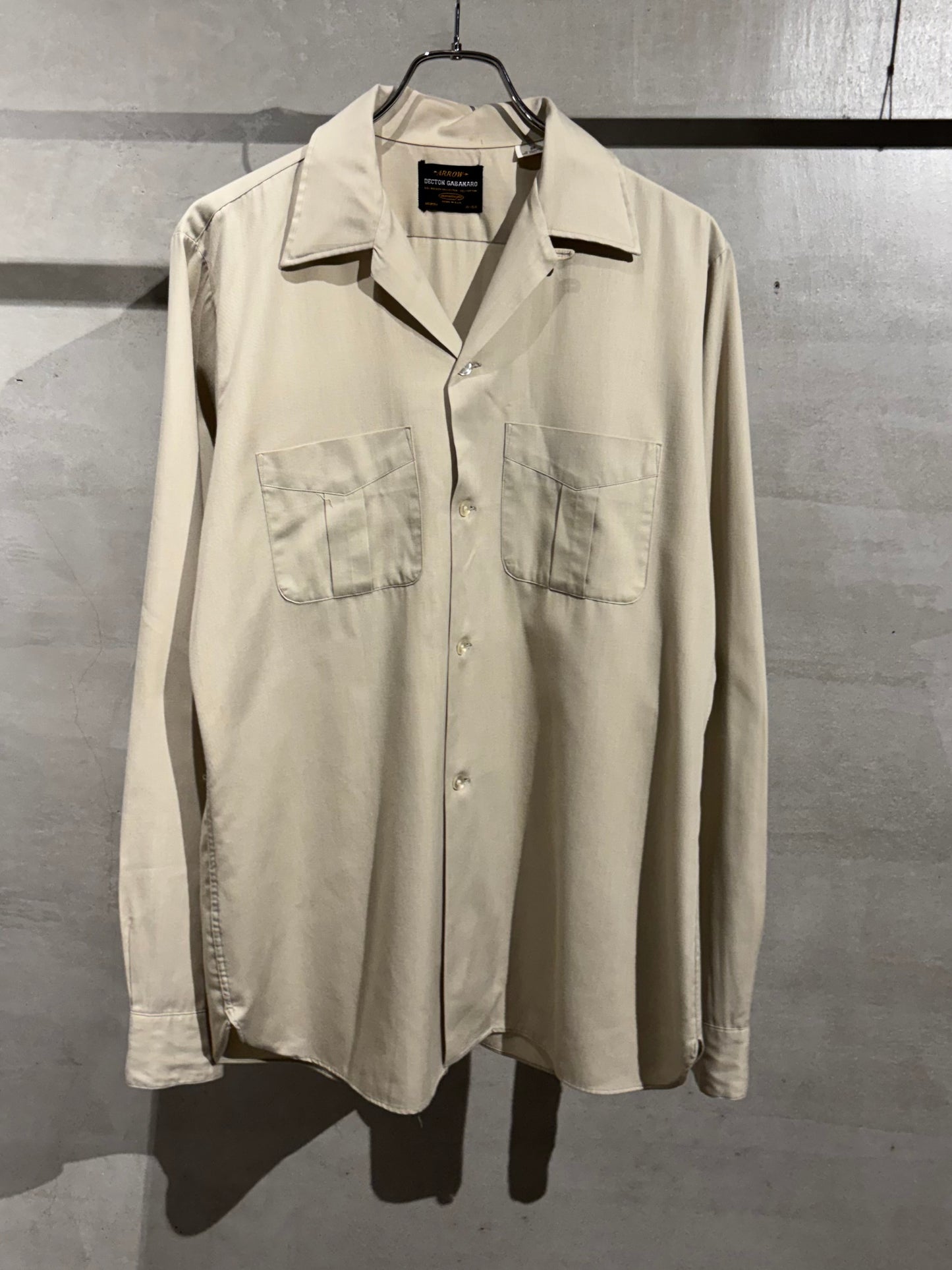 60's〜 ARROW open collar shirt "Made in USA"