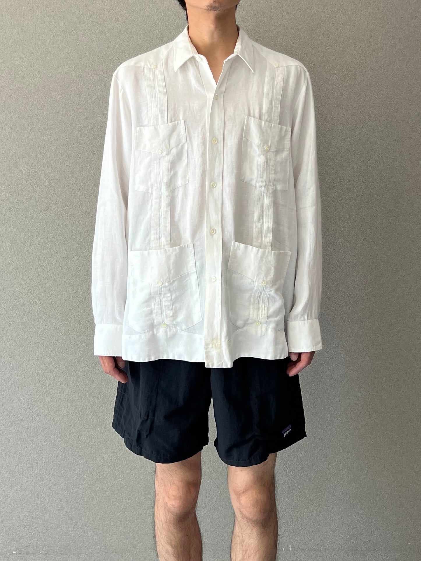 90's Ramon Puig linen guayabera shirt