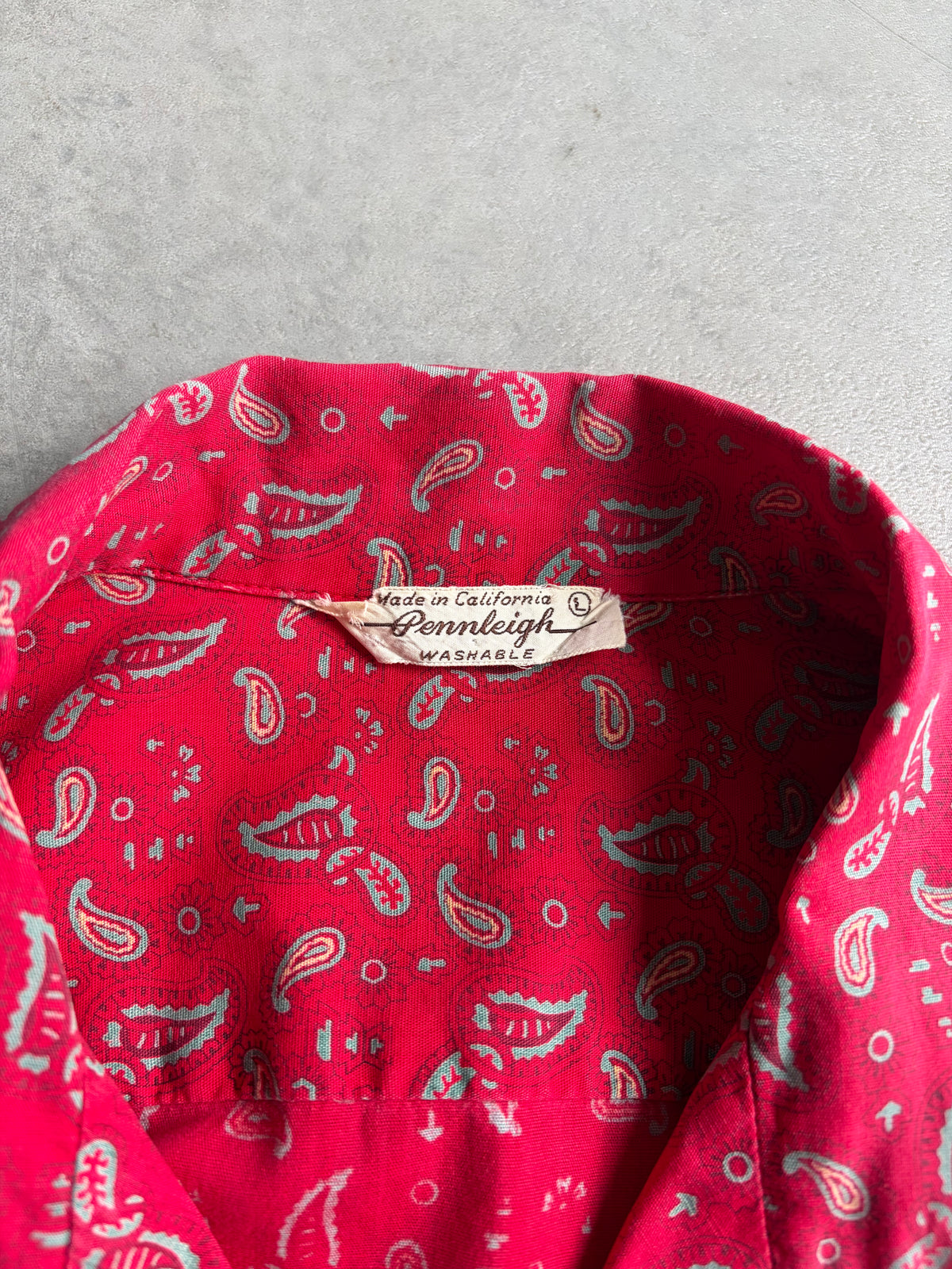 50's〜 VINTAGE open collar shirt “Made in USA”