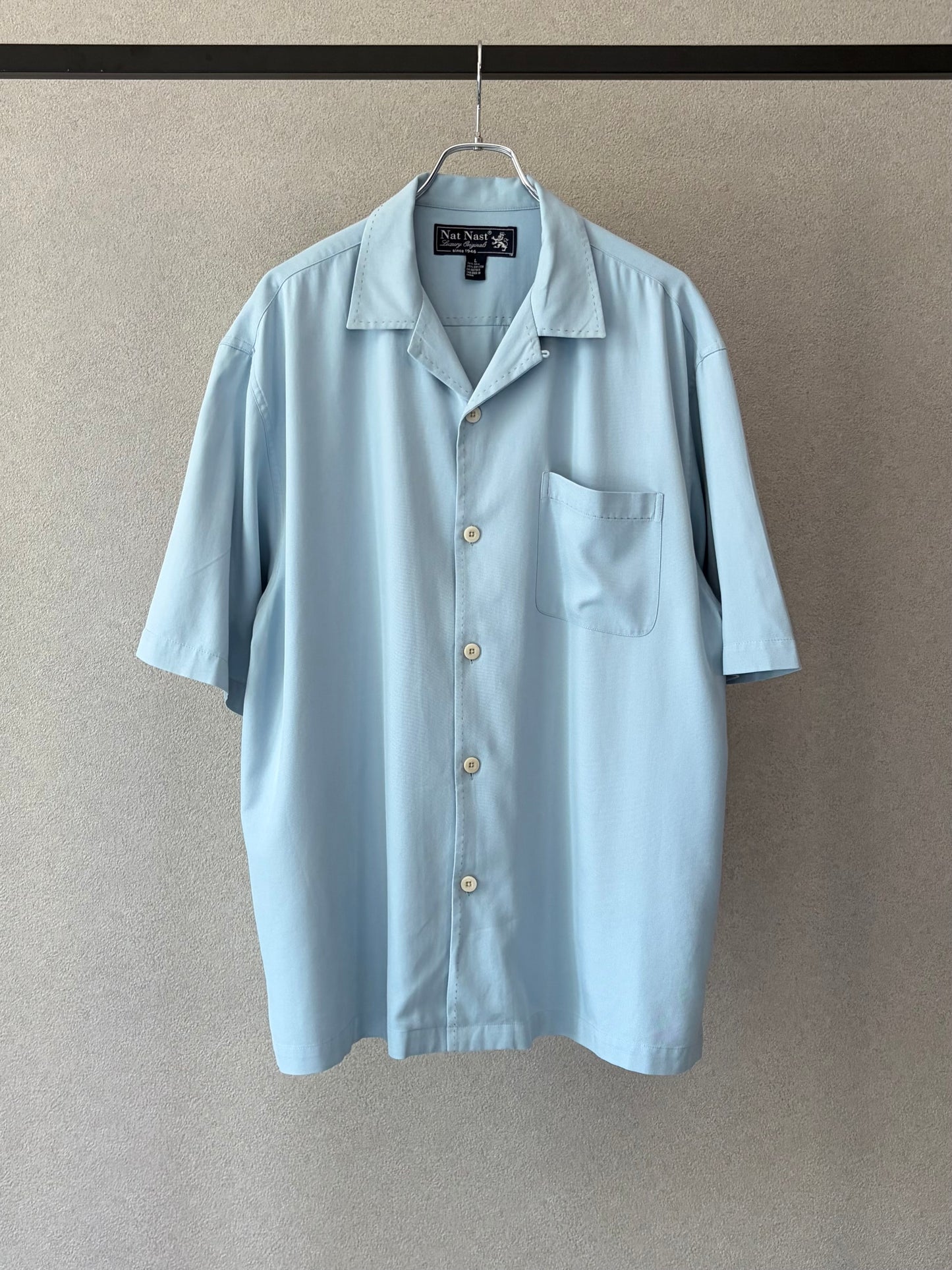 00's Nat Nast open collar silk shirt