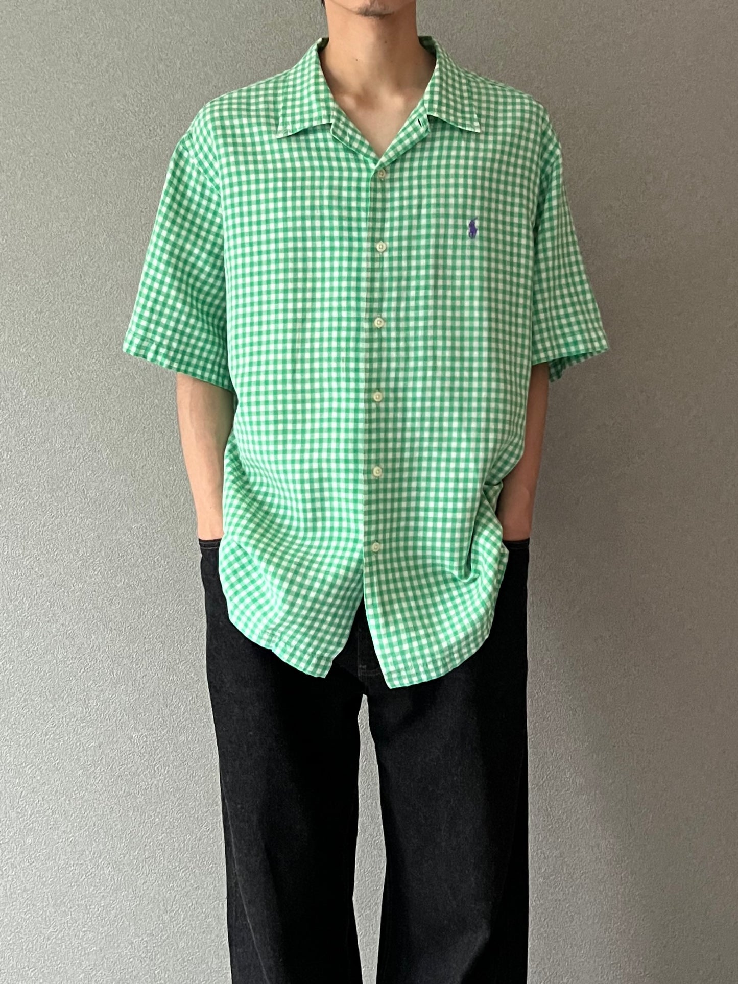90's Polo Ralph Lauren open collar shirt “BOB CAMP”