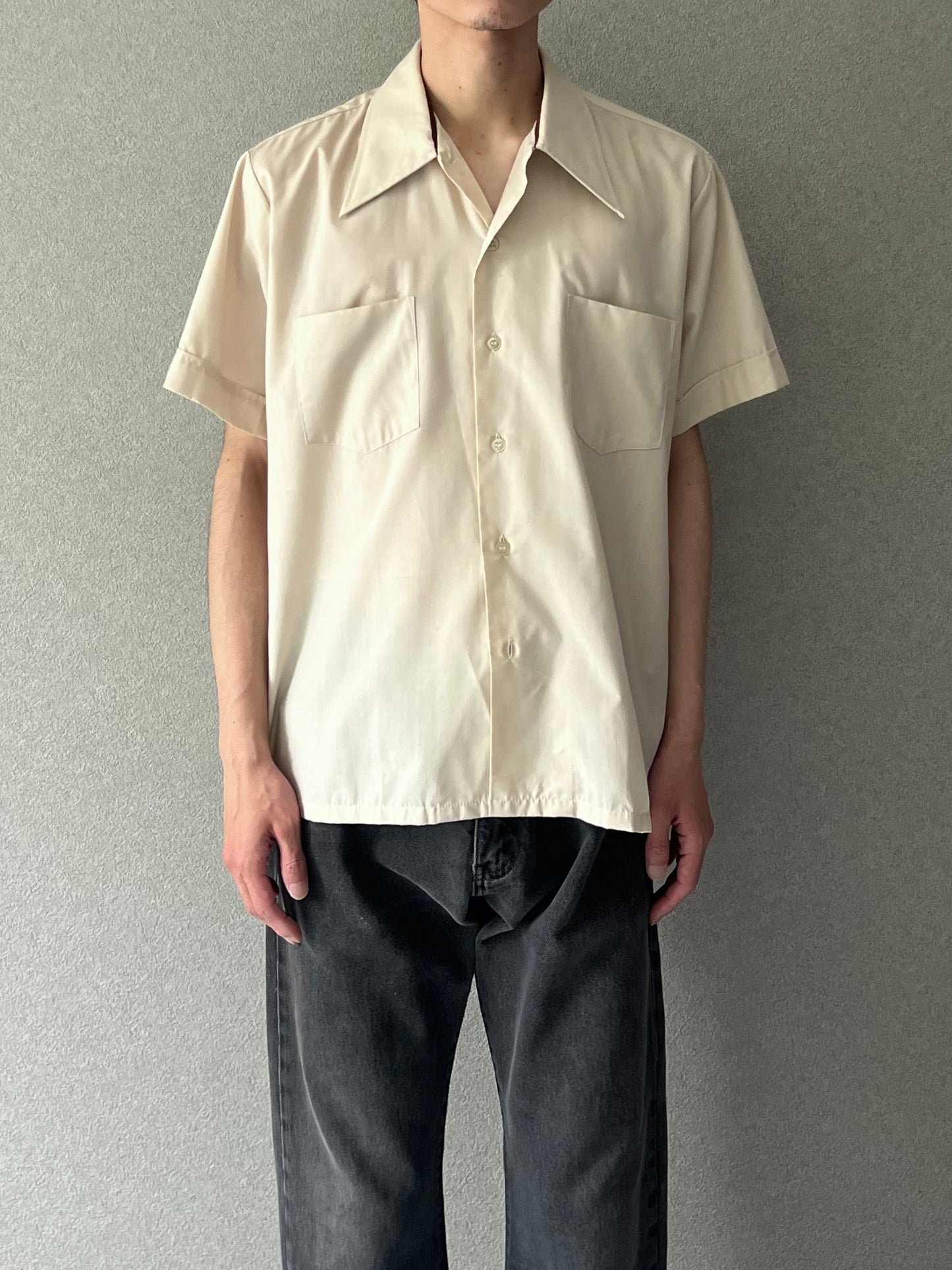 70's〜 HABAND S/S open collar shirt