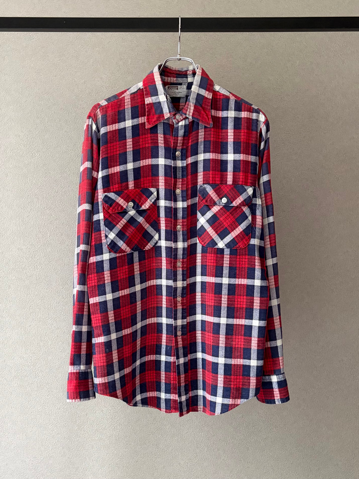 70's MONTGOMERY WARD printed flannel shirt