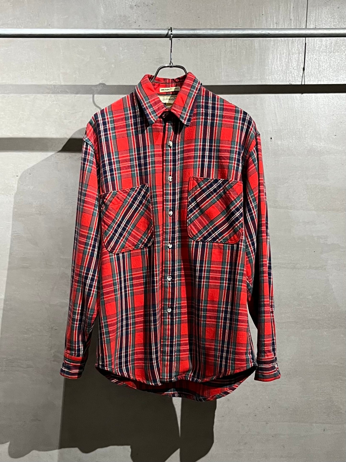 80's ST. JOHN'S BAY × BIG MAC flannel shirt “Made in USA”
