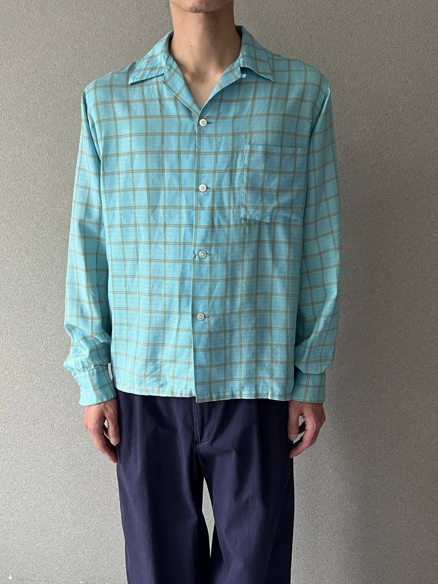 60's〜 TOWNCRAFT open collar shirt