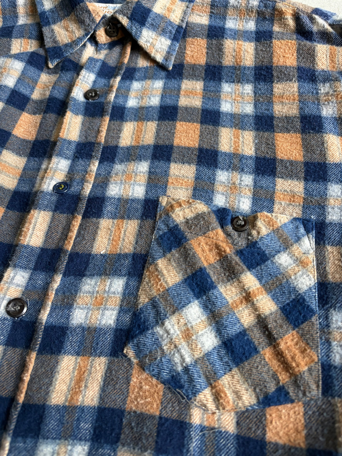 70's BIG MAC printed flannel shirt