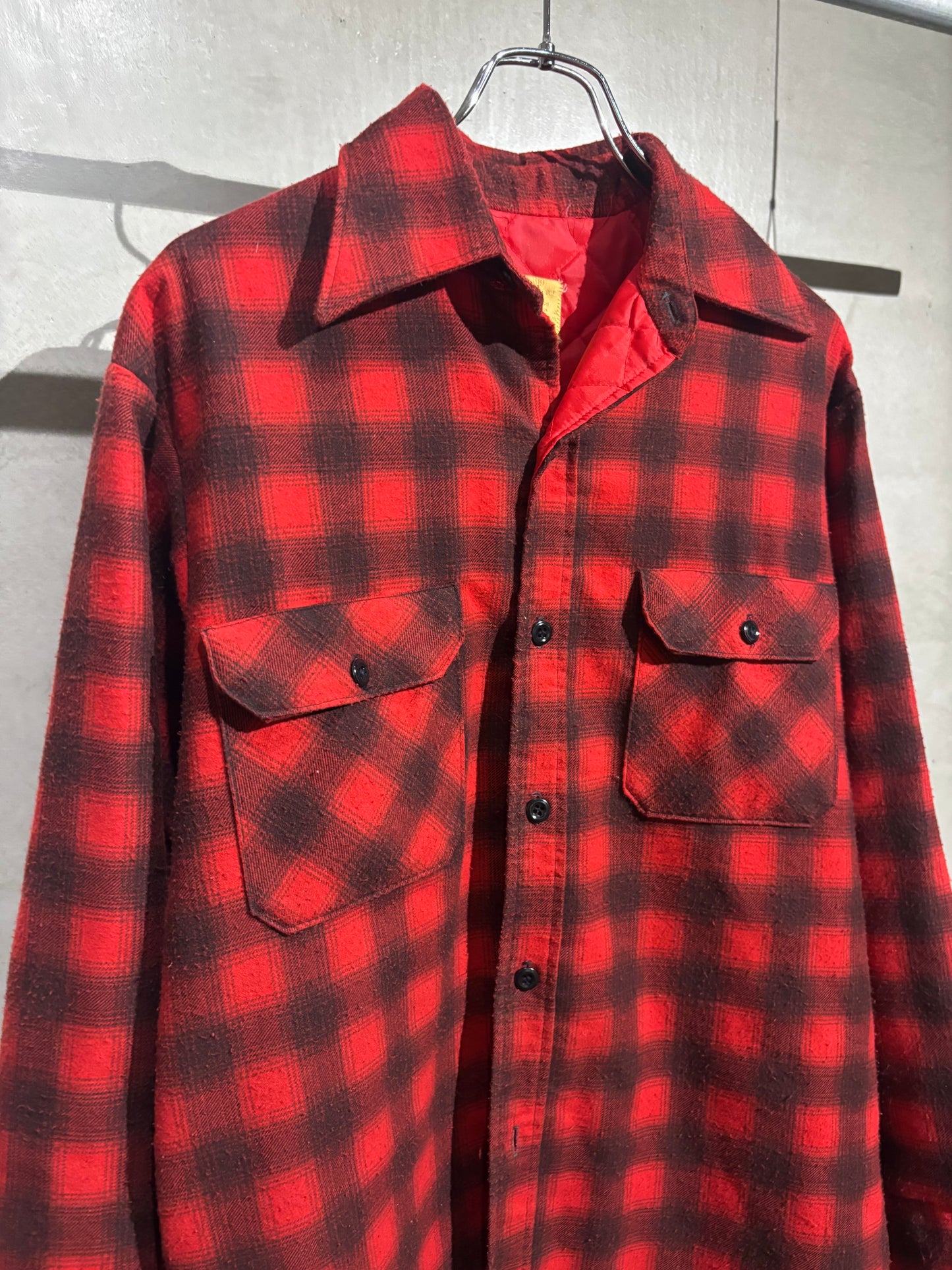 70's SEARS quilting flannel shirt