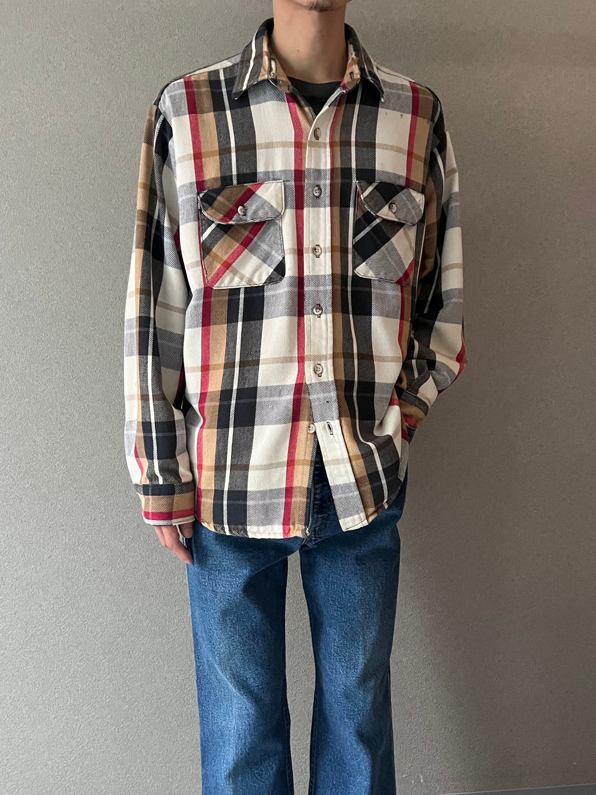 80's FIVE BROTHER flannel shirt “Made in USA”