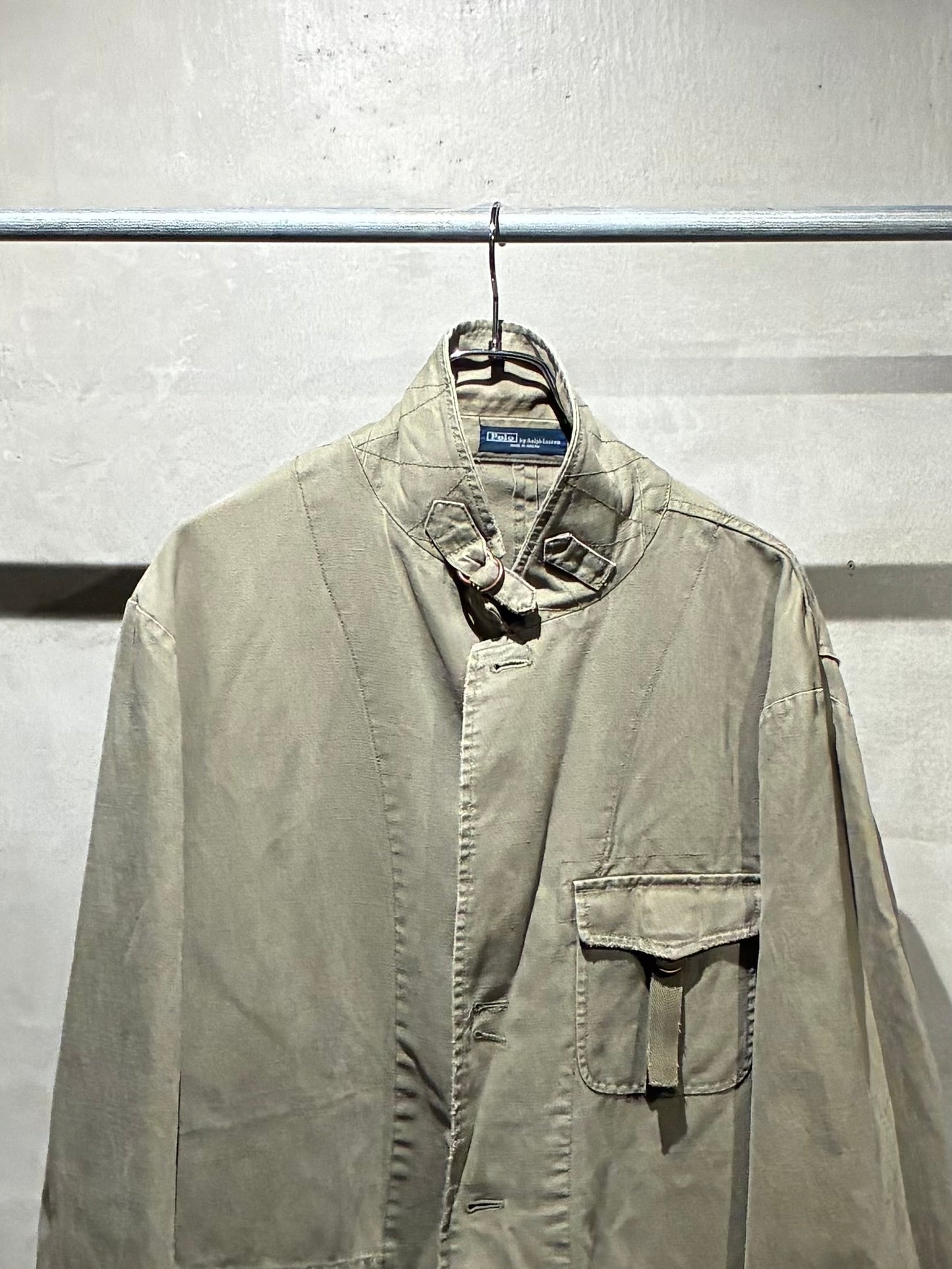 90's Polo Ralph Lauren cotton × linen tailored jacket