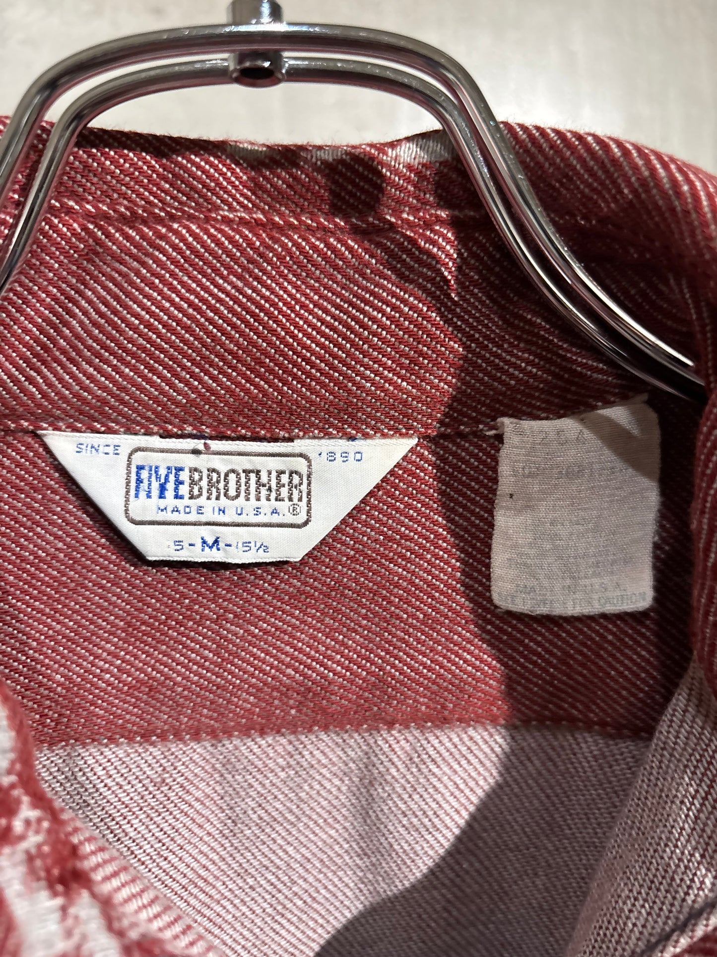 80's FIVE BROTERS flannel shirt "Made in USA"