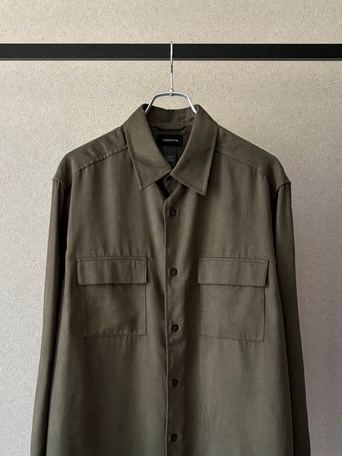 00's claiborne faux suede shirt “DEAD STOCK”