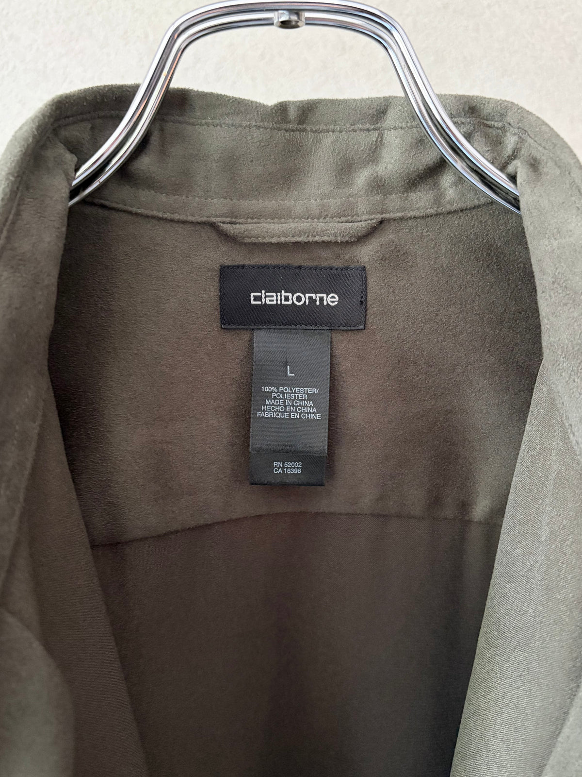 00's claiborne faux suede shirt “DEAD STOCK”