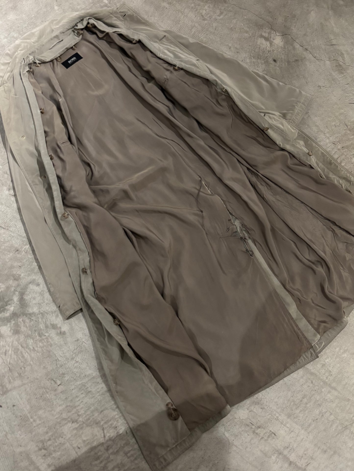 90's HUGO BOSS balmacaan coat