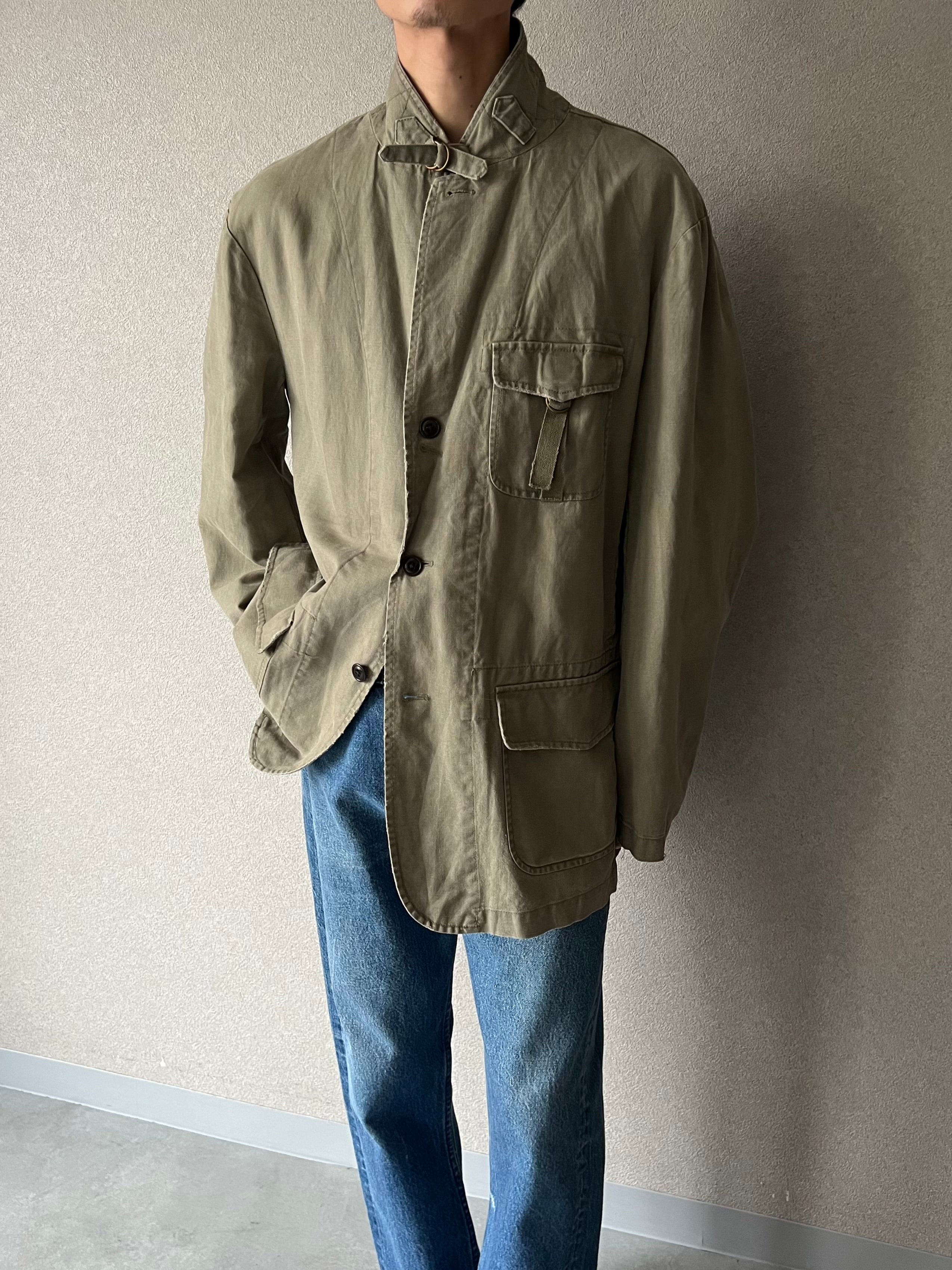 90's Polo Ralph Lauren cotton × linen tailored jacket – day by day