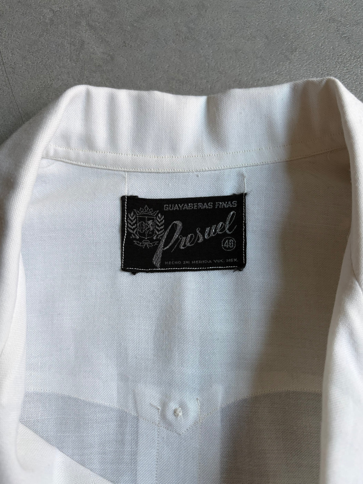 70's〜 Presuel open collar guayabera shirt