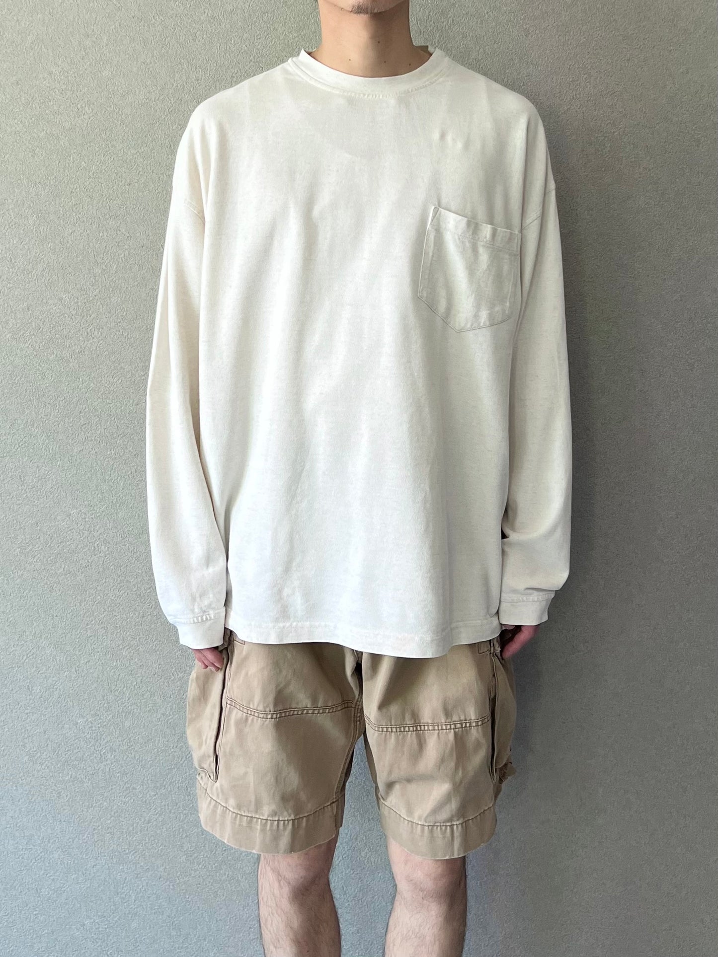 90's〜 GAP L/S linen blend t-shirt