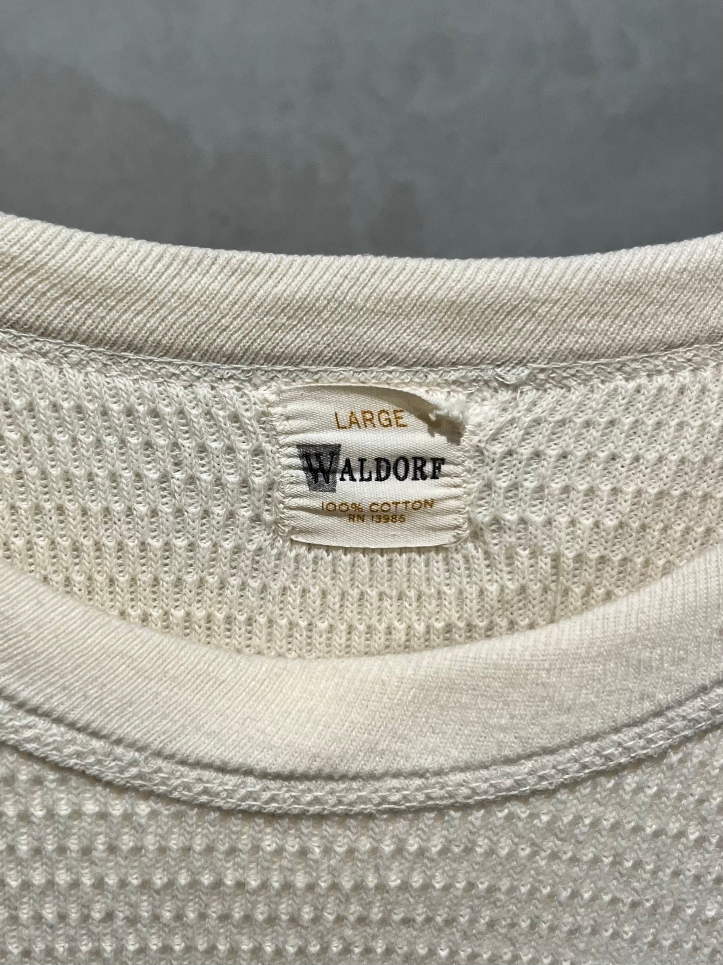 60's WALDORF L/S thermal shirt “Made in USA”