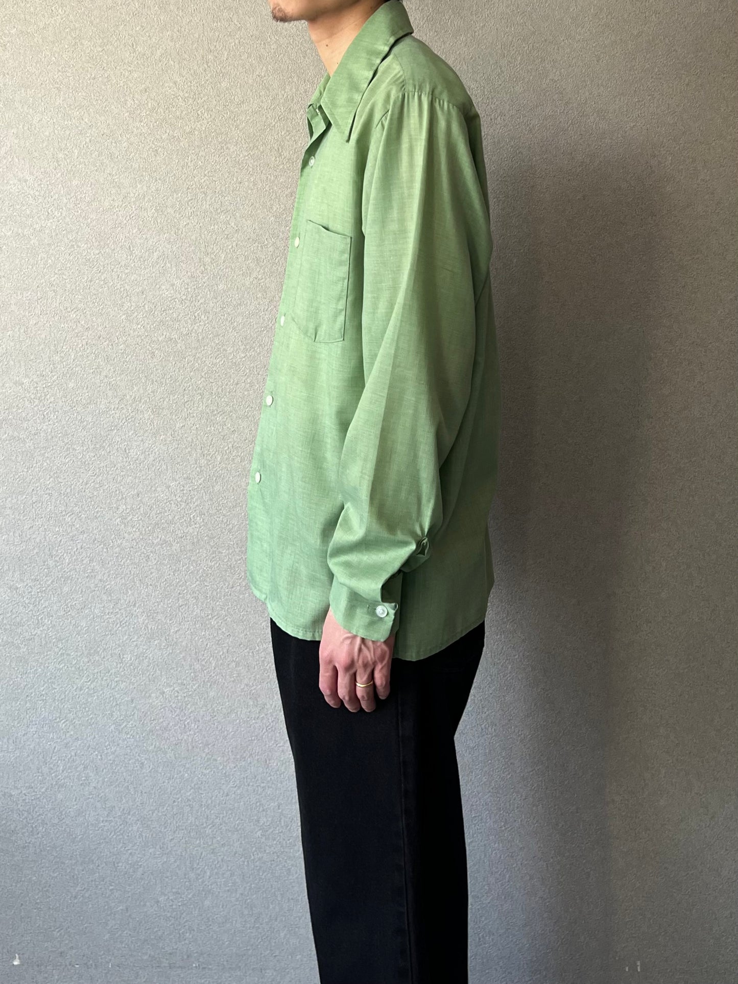 60's〜 Golden Key open collar shirt
