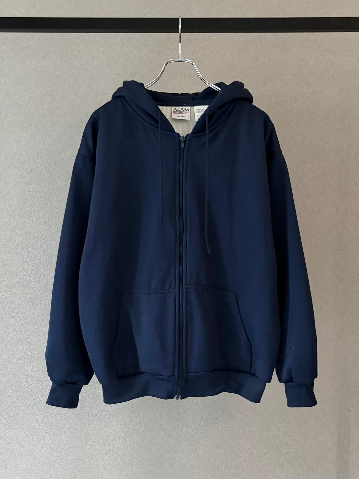 90's PLUMA thermal linning zip up sweat hoodie