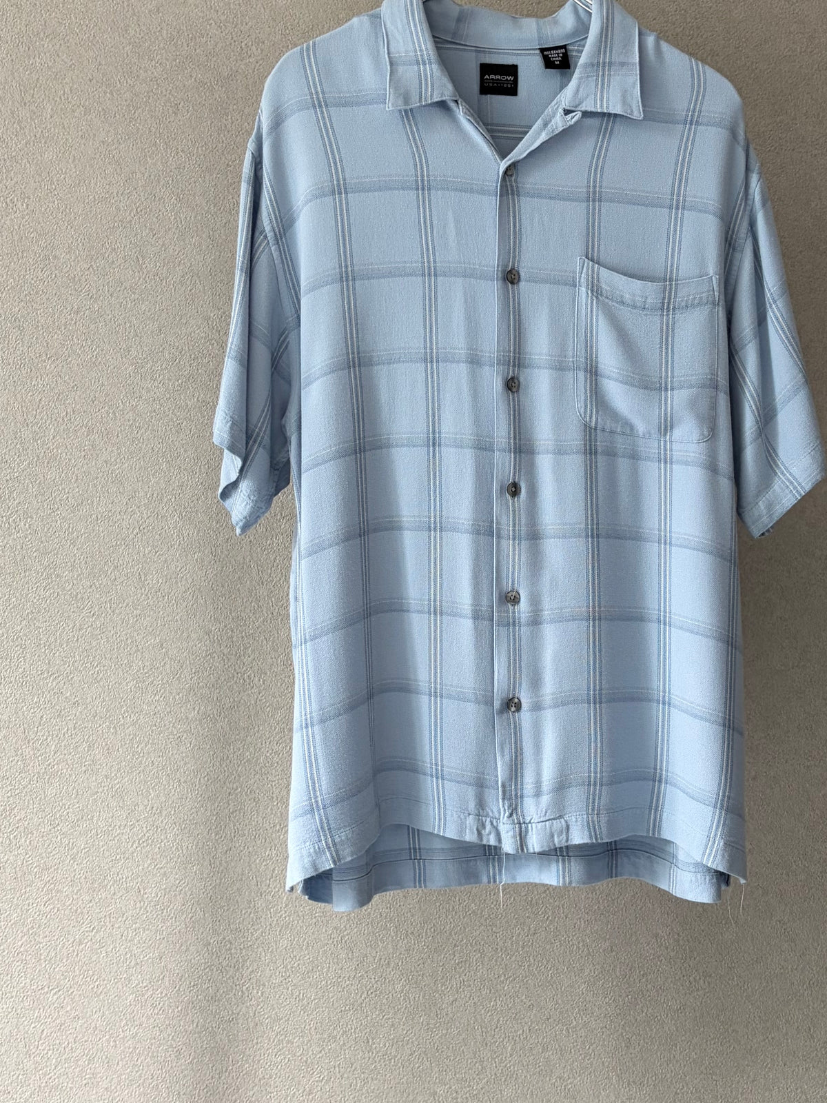 00's ARROW S/S open collar shirt