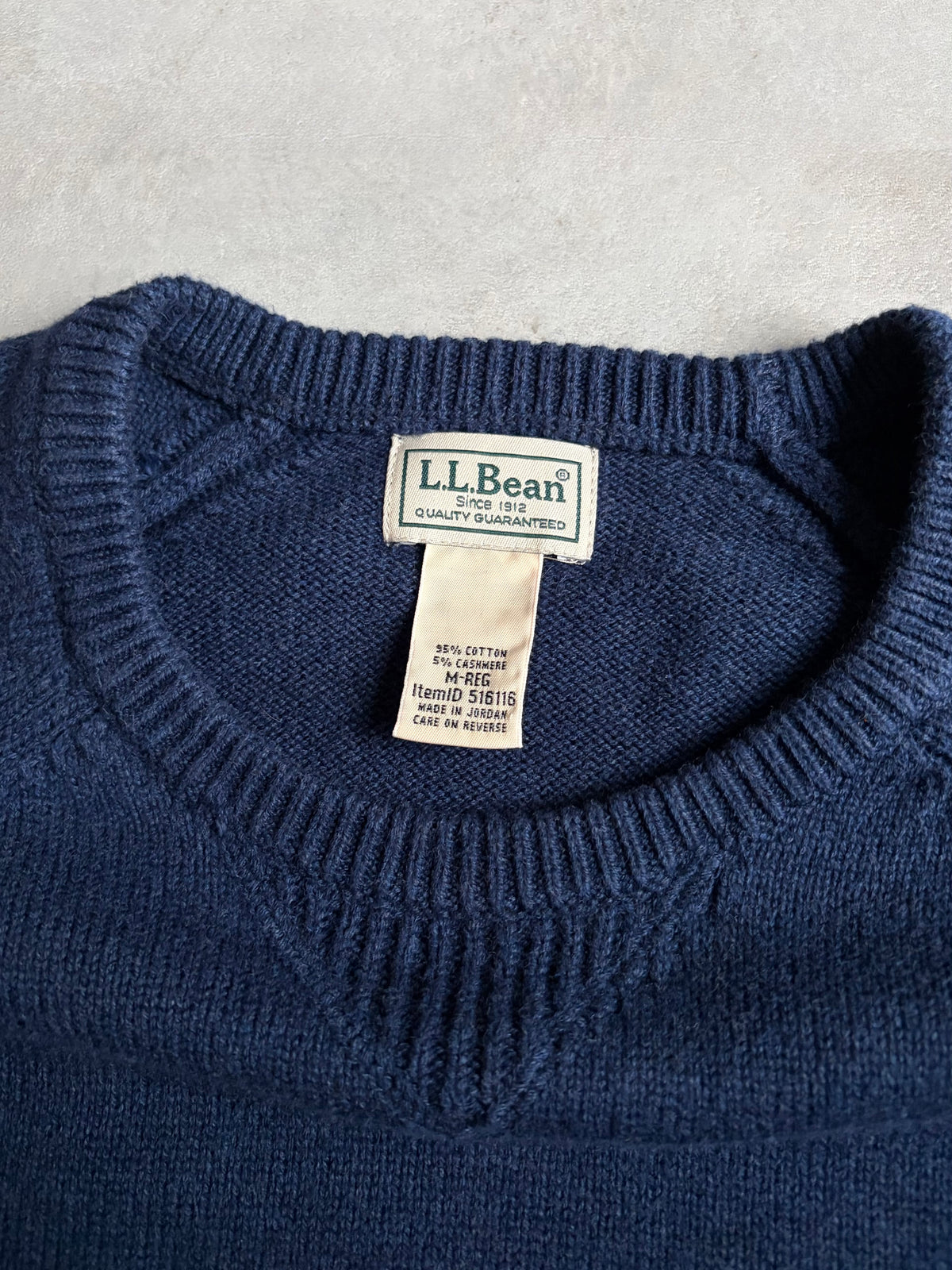 00's L.L.Bean cashmere blend cotton knit sweater