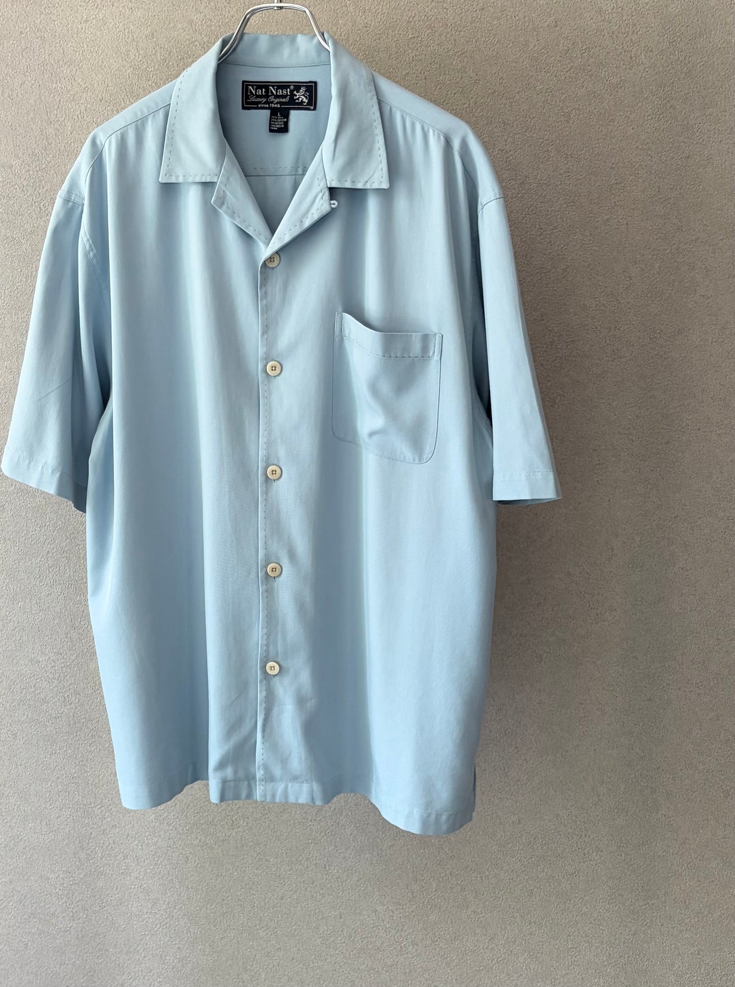 00's Nat Nast open collar silk shirt