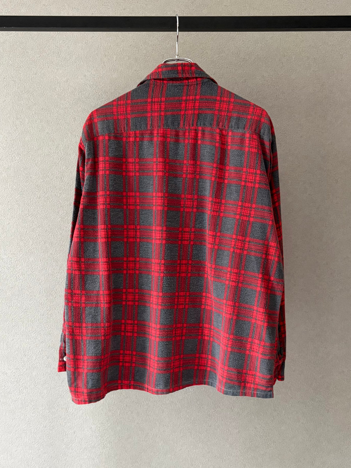 70's JC.Penney open collar flannel shirt