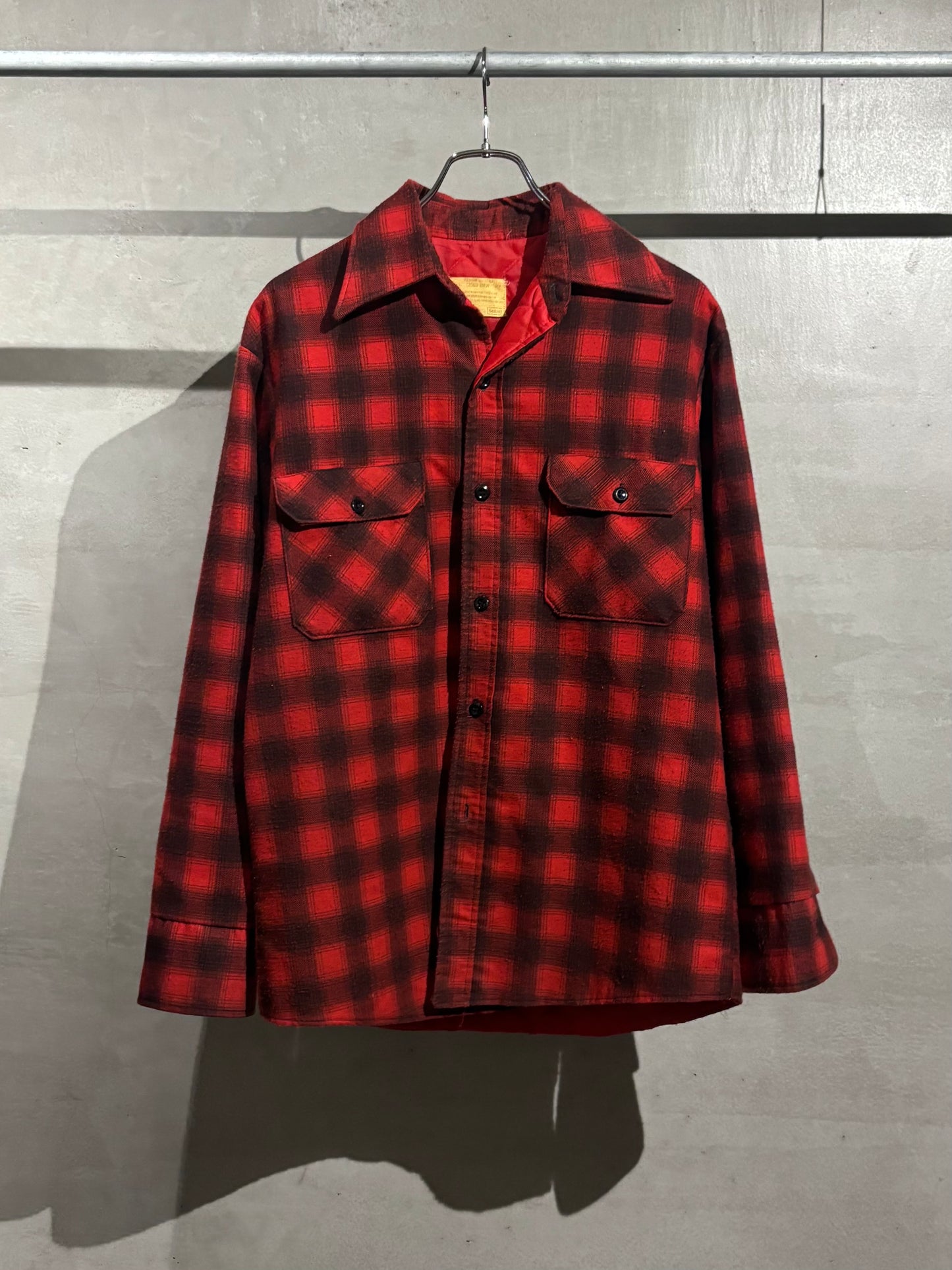 70's SEARS quilting flannel shirt