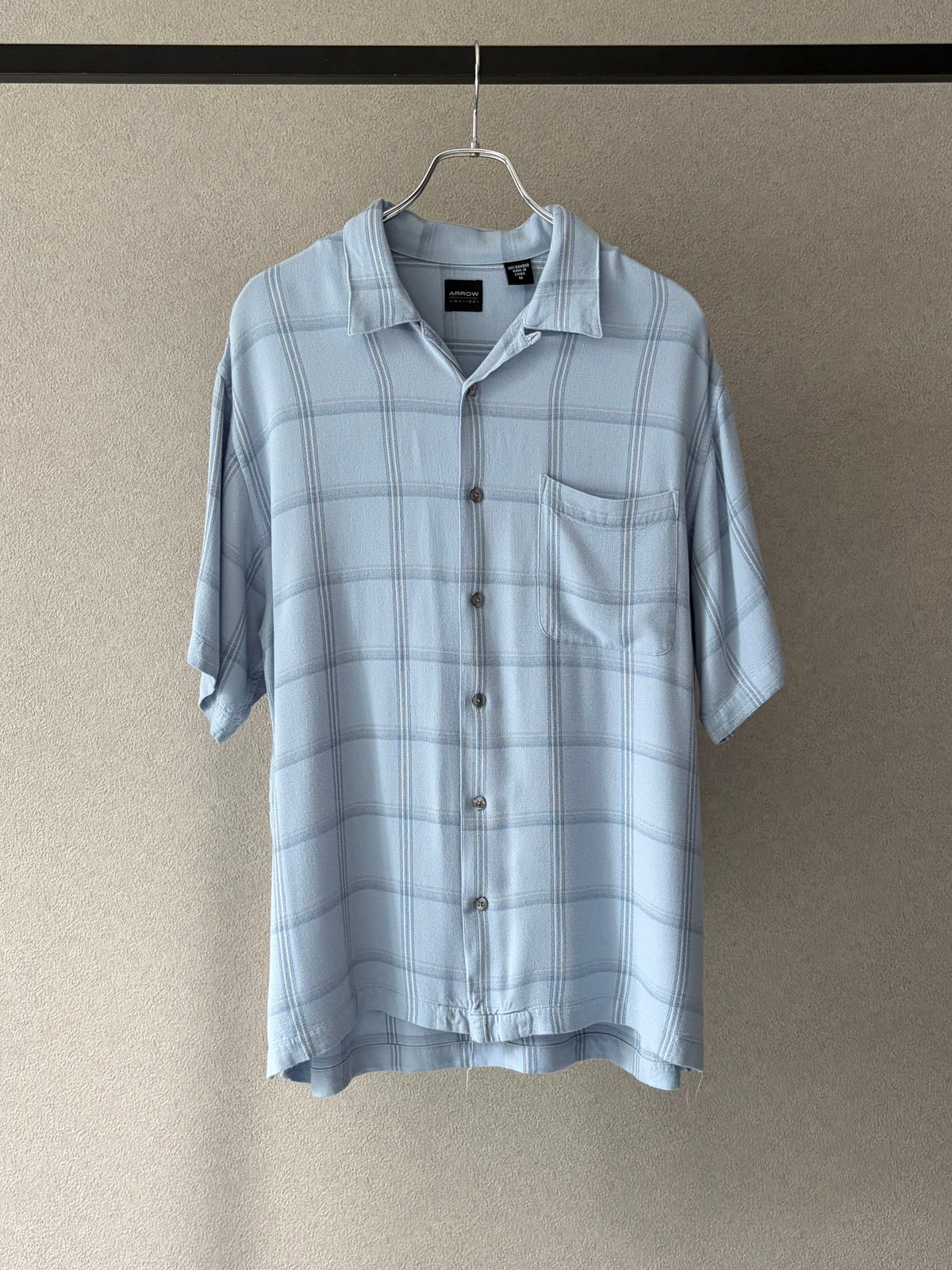 00's ARROW S/S open collar shirt