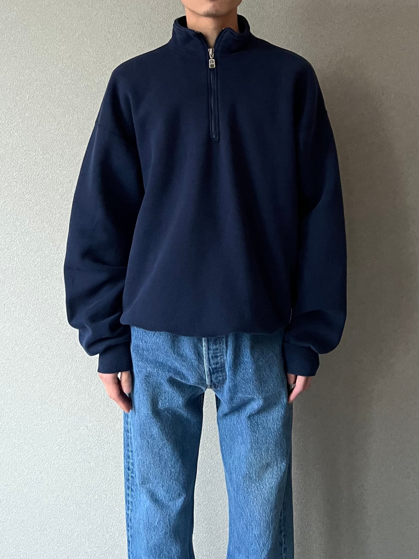 90's RUSSELL half zip sweater “Made in USA”