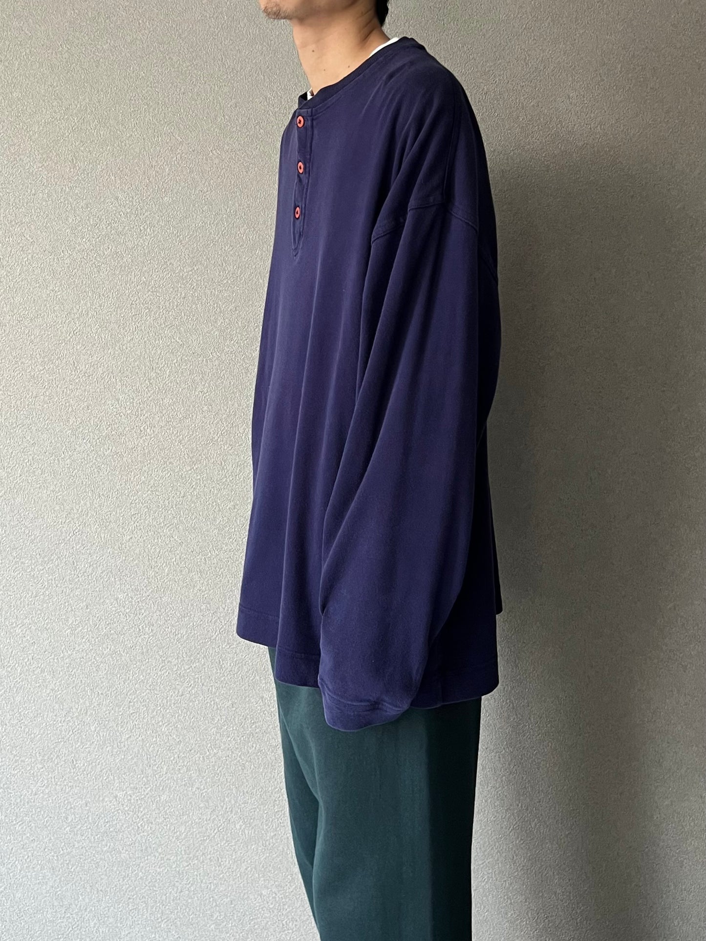 90's GAP henry neck  L/S t-shirt