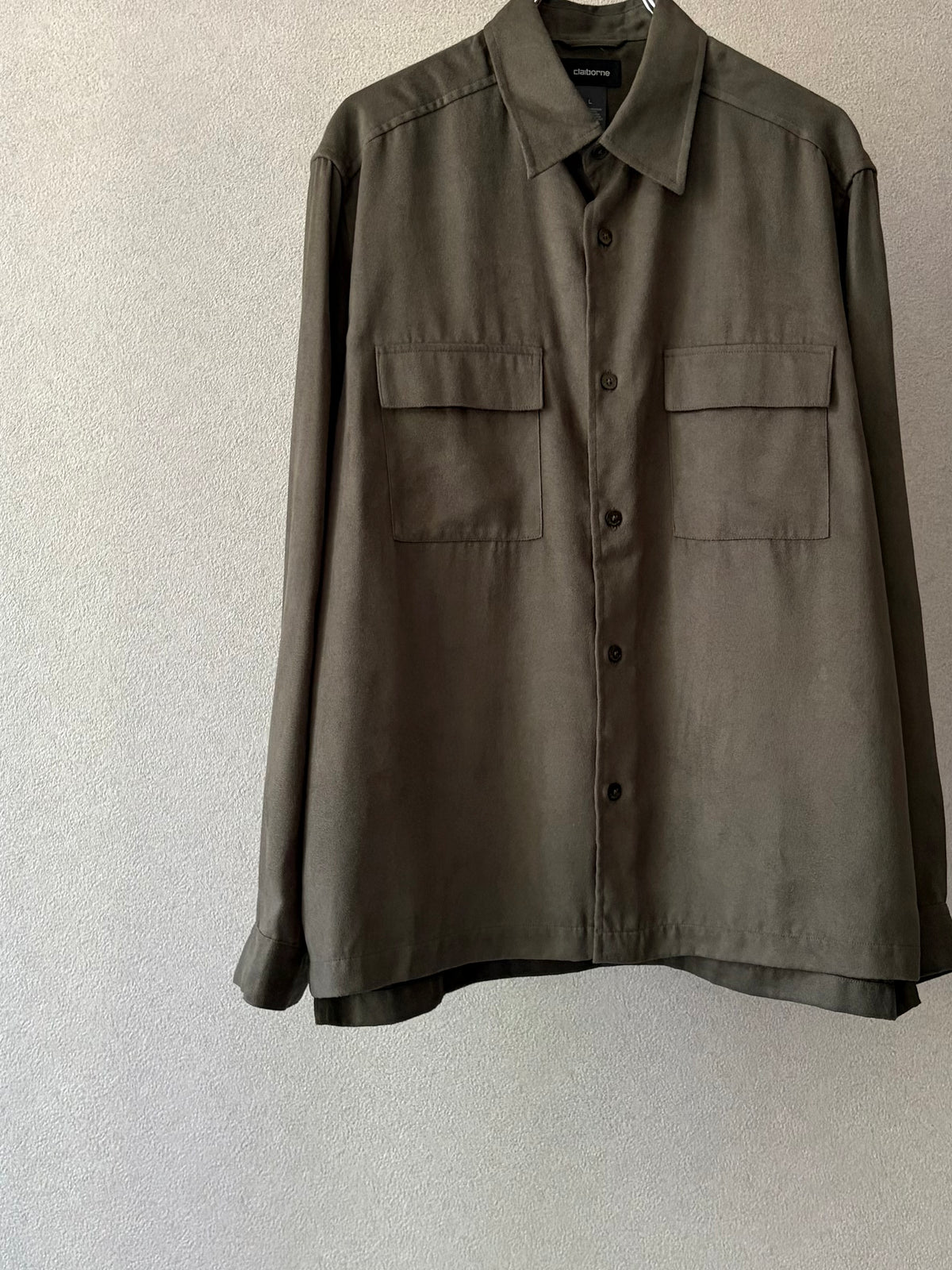 00's claiborne faux suede shirt “DEAD STOCK”
