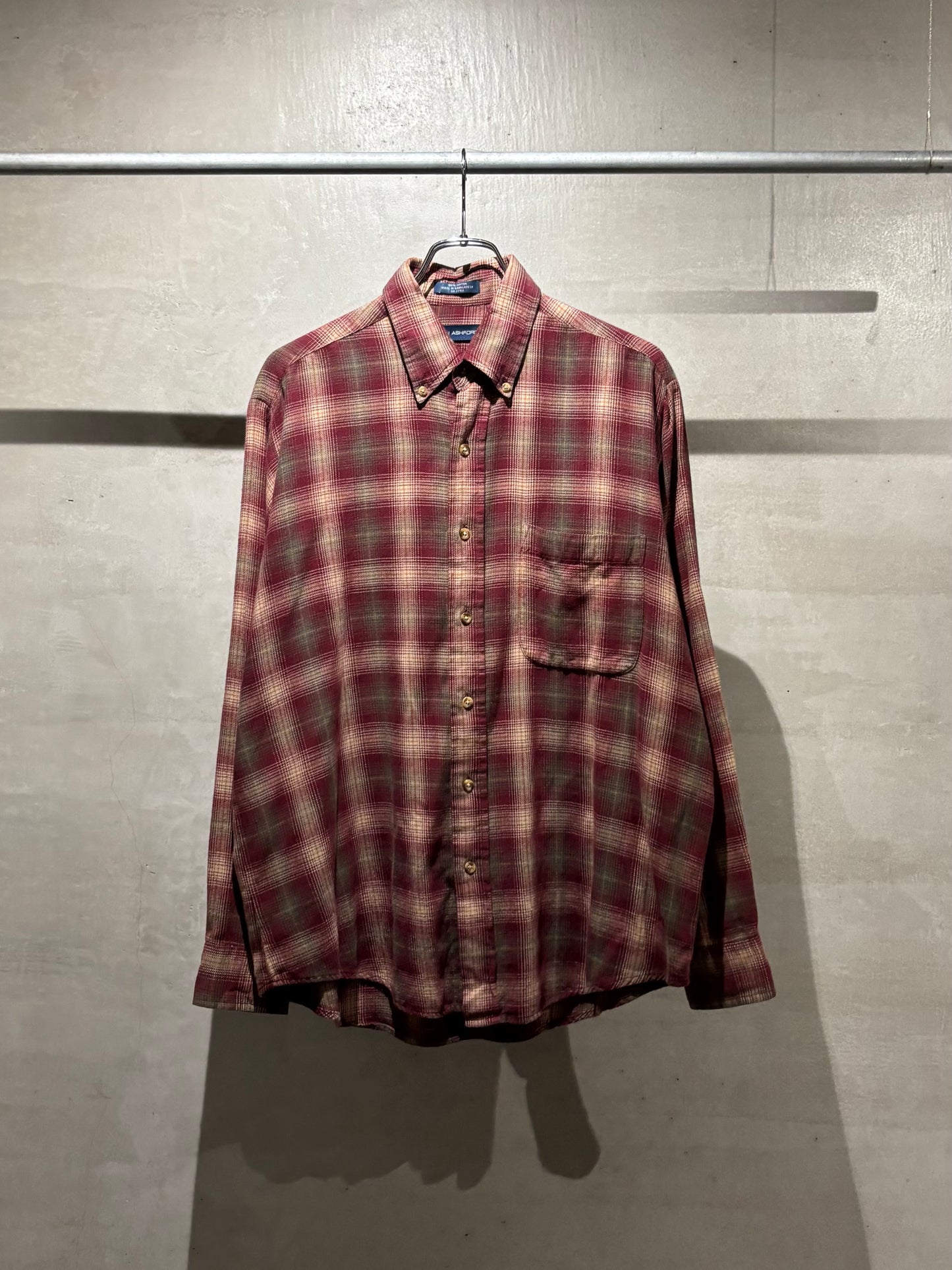 00's JOHN ASHFORD flannel shirt
