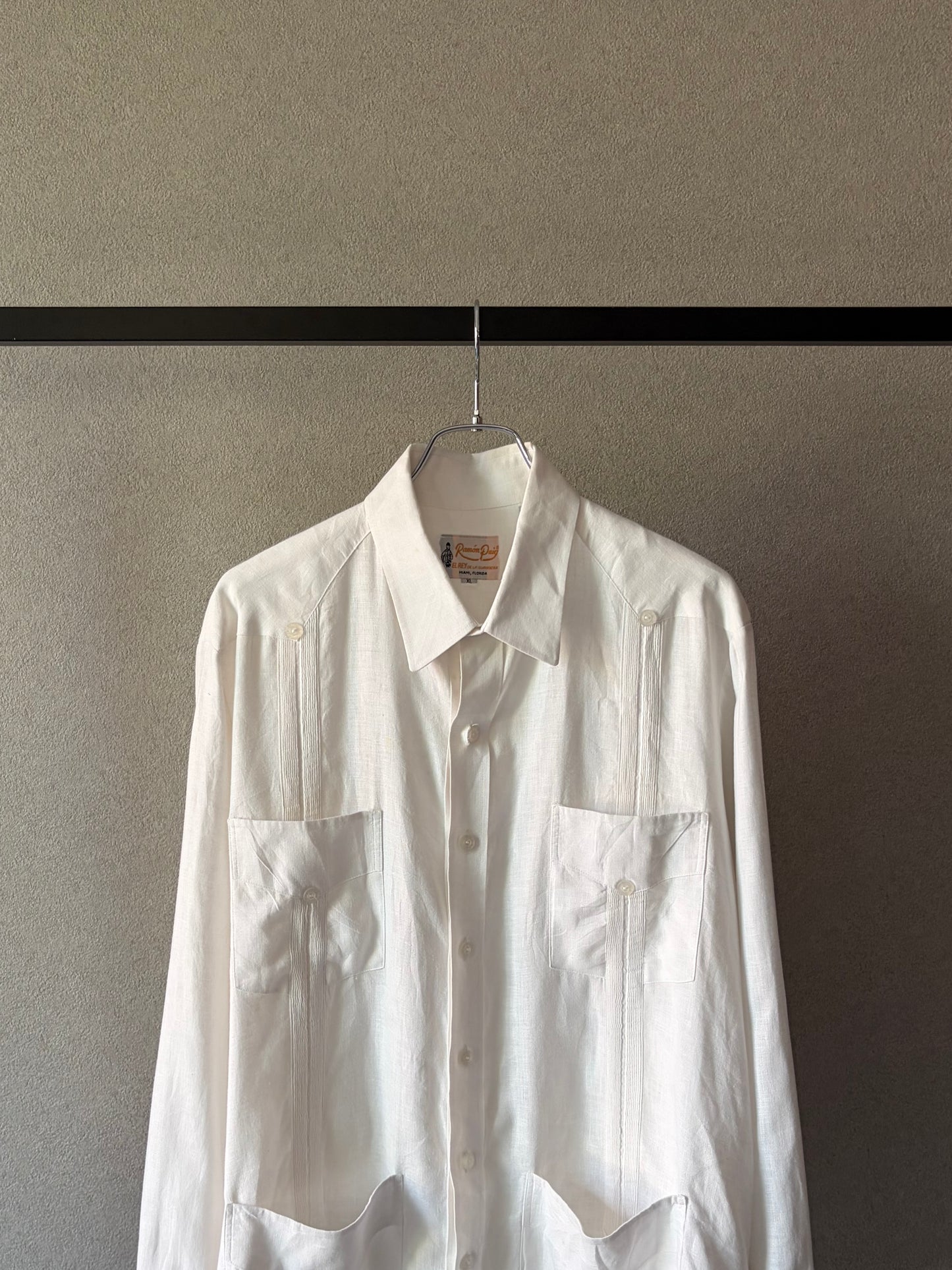 90's Ramon Puig linen guayabera shirt