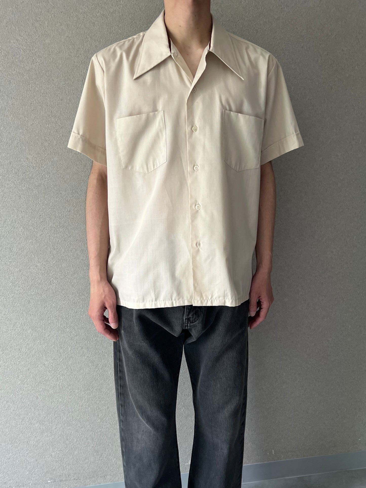 70's〜 HABAND S/S open collar shirt