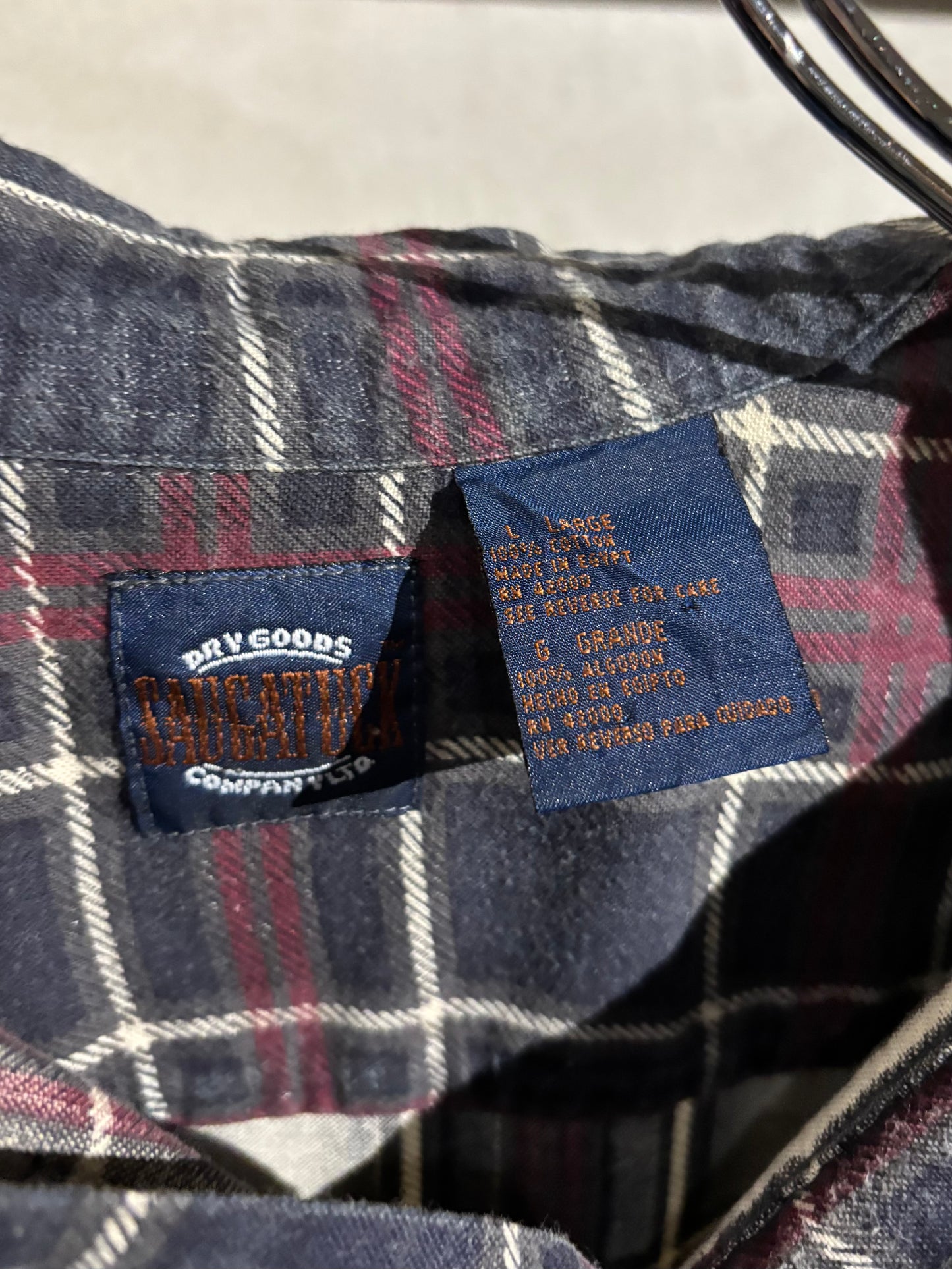 90's SAUGATUCK printed flannel shirt