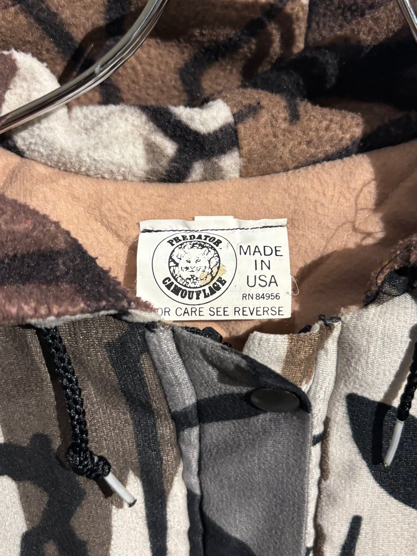80's PREDATOR CAMOUFLAGE insulation jacket “Made in USA”