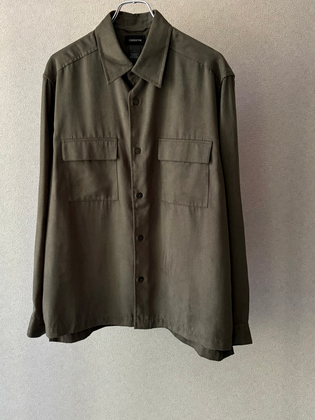 00's claiborne faux suede shirt “DEAD STOCK”