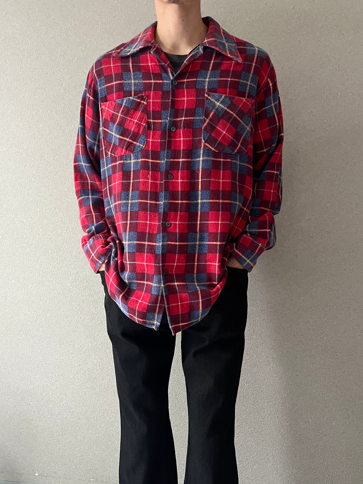 70's Custom Shirts printed flannel shirt